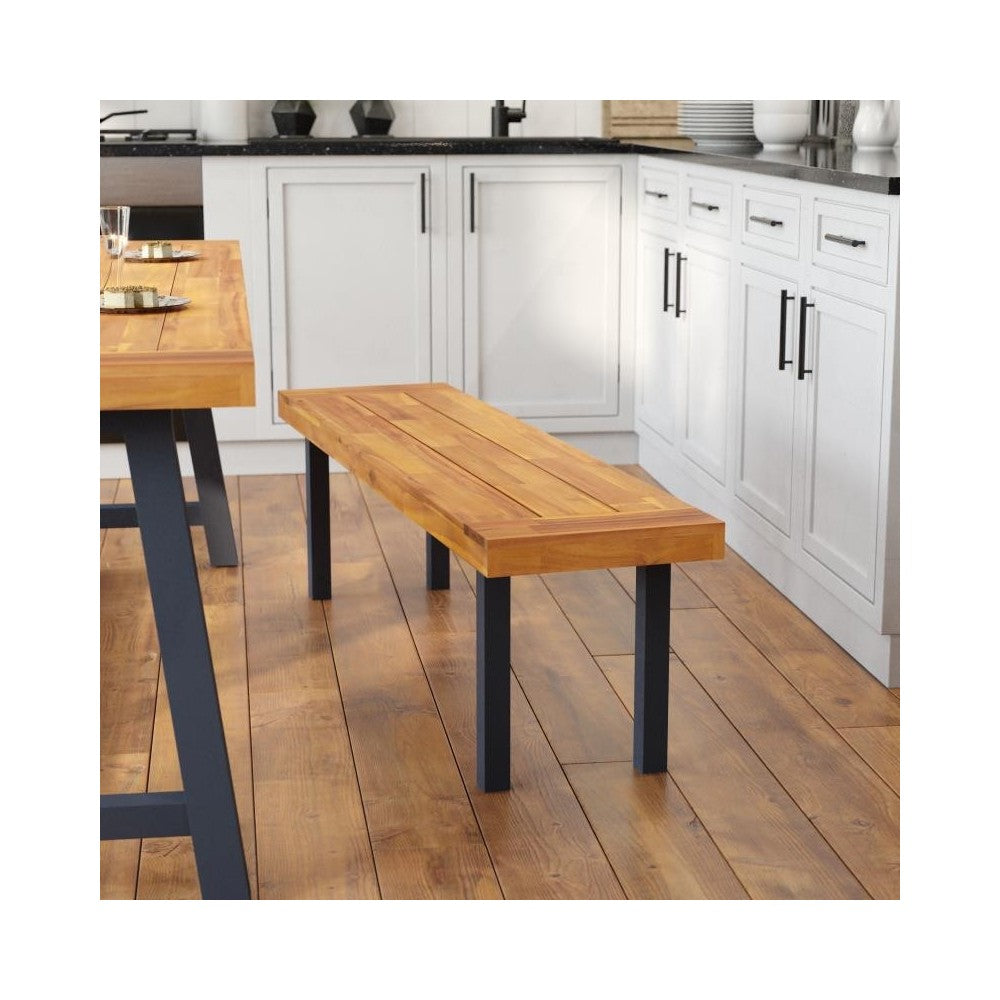 Flash Furniture Martindale Natural Acacia Wood Bench THB-B01322-NAT-GG