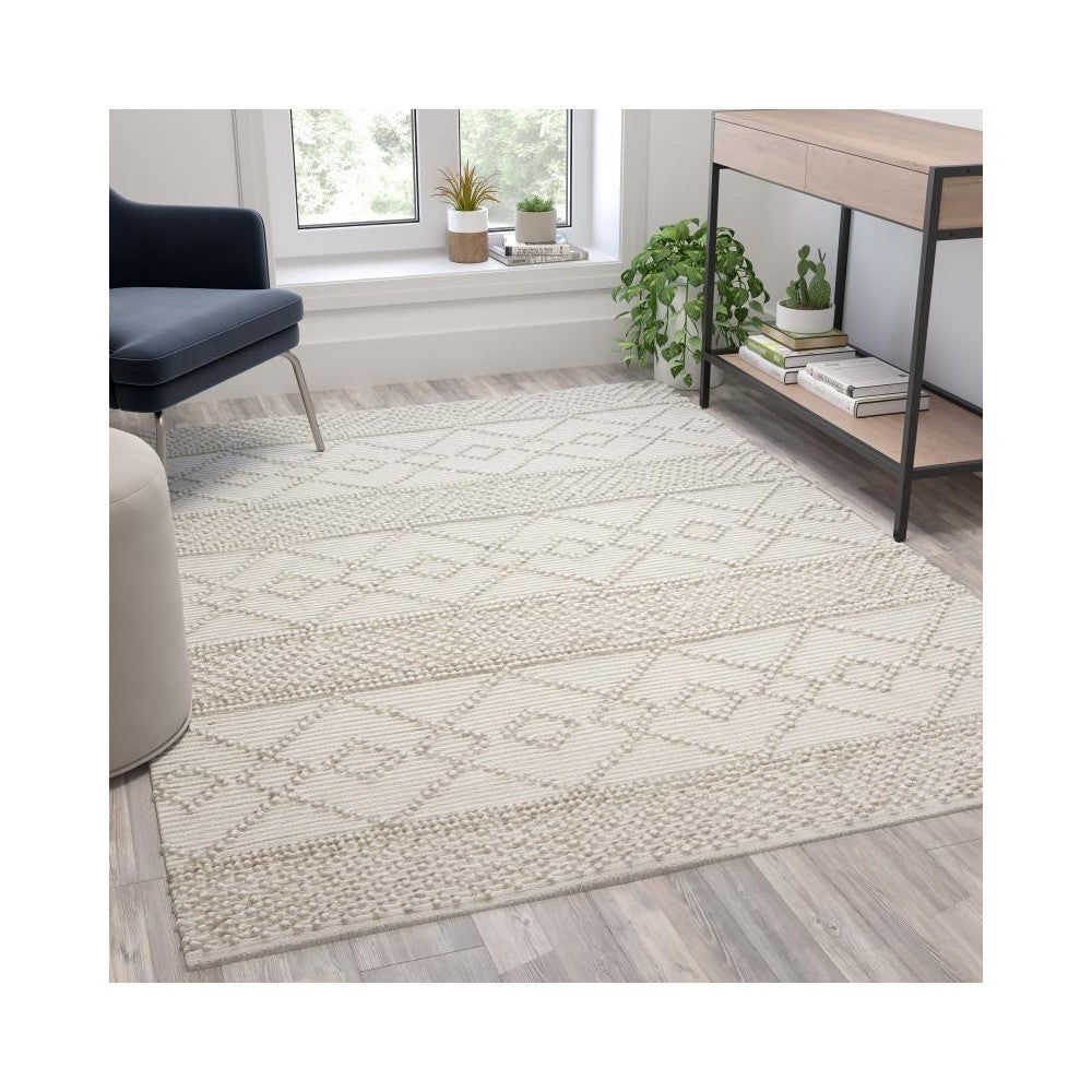 Flash Furniture Melissa 5'x7' Ivory Area Rug CI-20-9450B-57-IV-GG