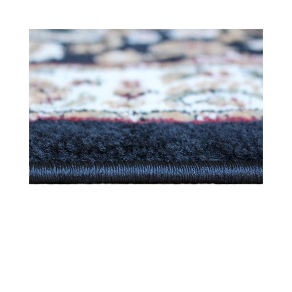 Flash Furniture Mersin Collection Black 3x10 Persian Area Rug NR-RG9-310-BK-GG