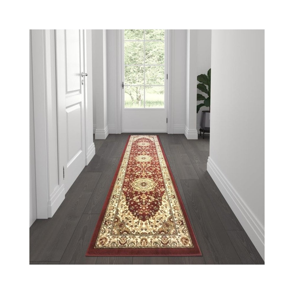 Flash Furniture Mersin Collection Burgundy 2x7 Persian Area Rug NR-RG11-27-BU-GG