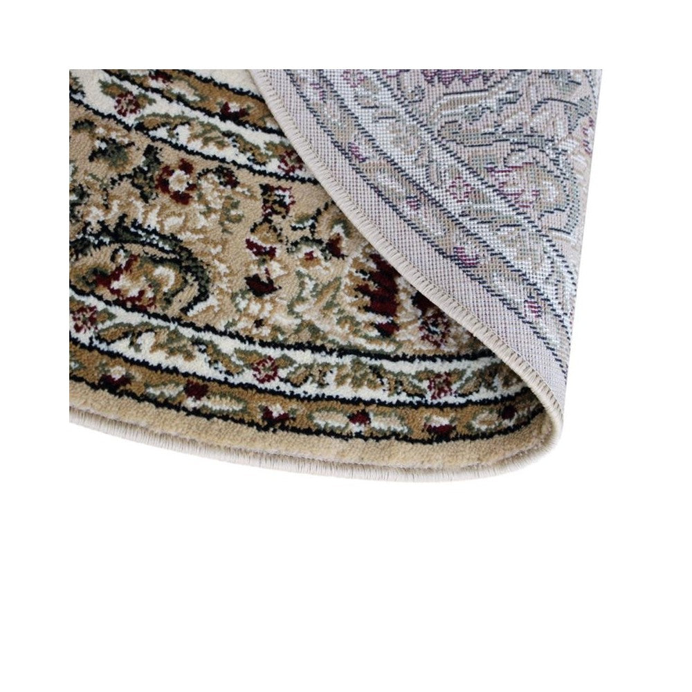 Flash Furniture Mersin Collection Ivory 4x4 Persian Area Rug NR-RG1274-44-IV-GG