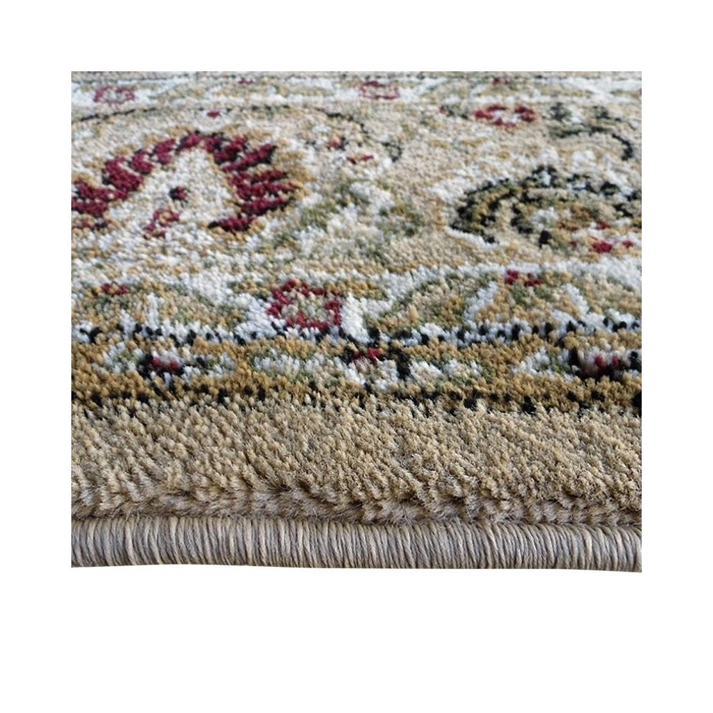 Flash Furniture Mersin Collection Ivory 4x4 Persian Area Rug NR-RG1882-44-IV-GG
