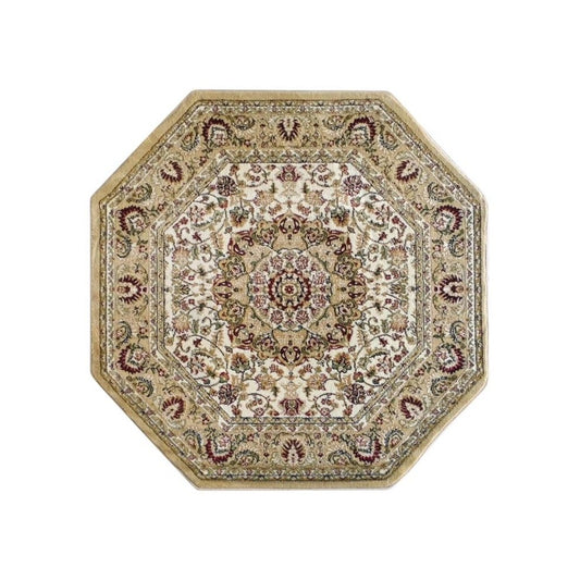 Flash Furniture Mersin Collection Ivory 5x5 Persian Area Rug NR-RG1881-55-IV-GG