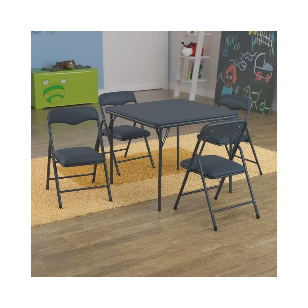 Flash Furniture Mindy Navy Kid Folding Table Set JB-9-KID-NV-GG