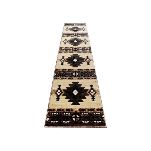 Flash Furniture Mohave Collection 2x10 Rustic Brown Area Rug ACD-RG784-210-BN-GG