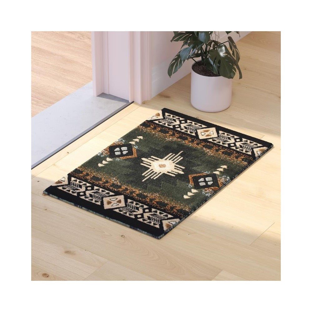 Flash Furniture Mohave Collection 2x3 Rustic Sage Area Rug ACD-RGC318-23-SG-GG