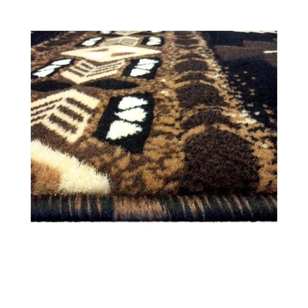 Flash Furniture Mohave Collection 2x7 Rustic Black Area Rug ACD-RG5WEP-27-BK-GG