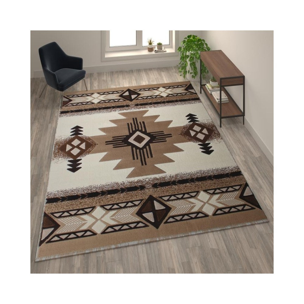 Flash Furniture Mohave Collection 8x10 Rustic Ivory Area Rug ACD-RG184-810-IV-GG
