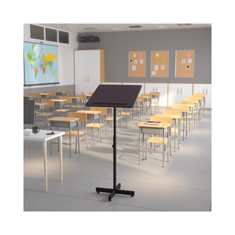 Flash Furniture Mysta Mahogany Adjustable Lectern XU-LECTERN-ADJ-GG