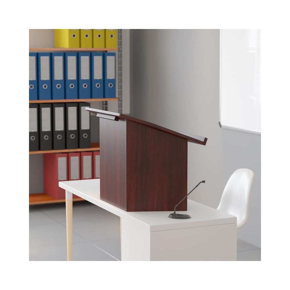 Flash Furniture Mysta Mahogany Foldable Lectern MT-M8833-LECT-GG