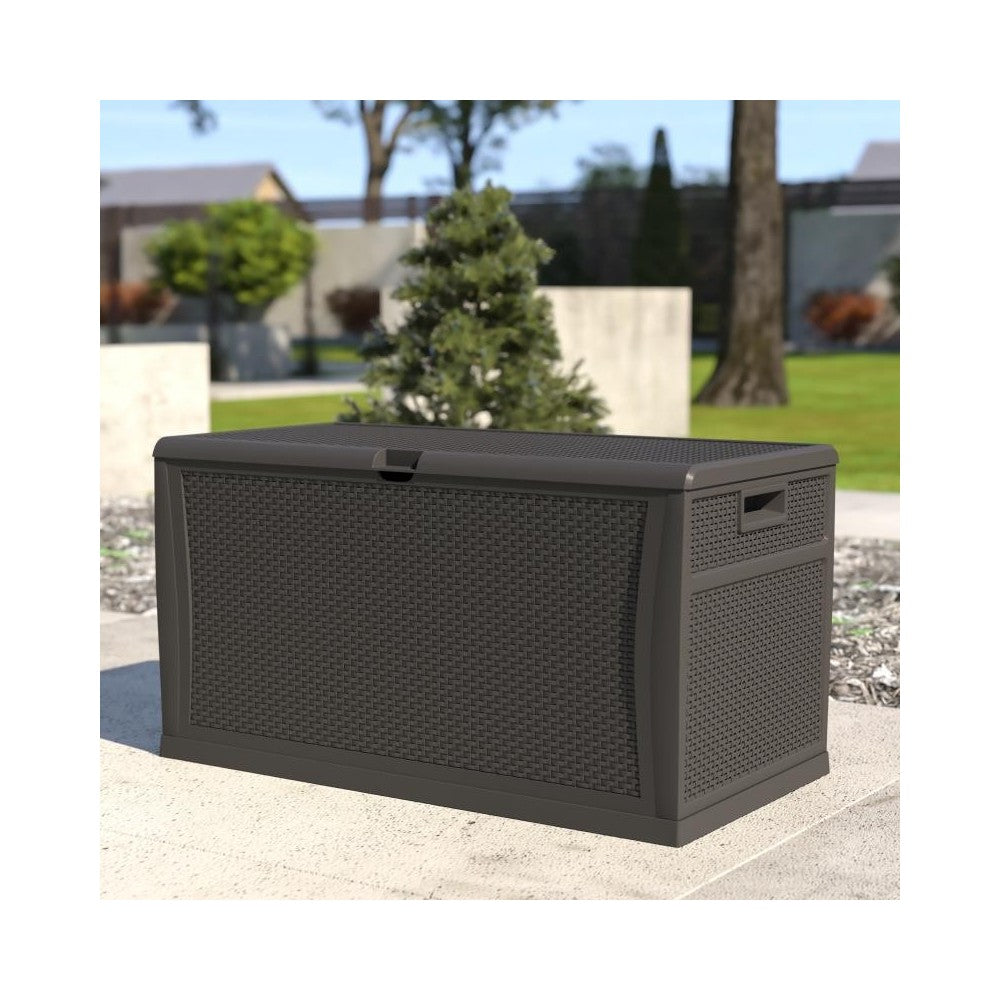 Flash Furniture Nobu Gray 120 Gal Plastic Deck Box QT-KTL-4023GY-GG