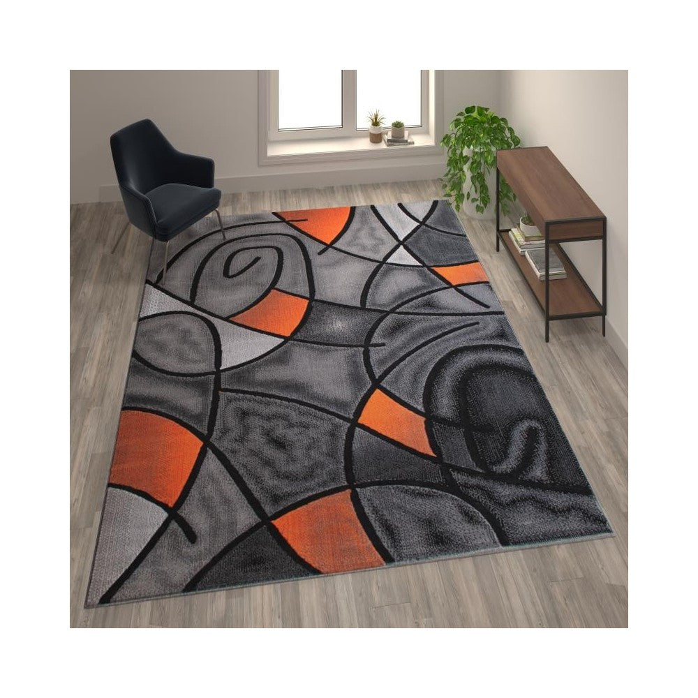 Flash Furniture Orange Rug ACD-RGTRZ860-810-OR-GG
