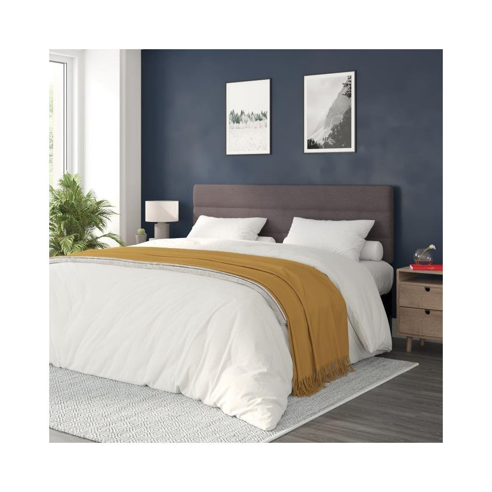 Flash Furniture Paxton Gray Tufted King Headboard TW-3WLHB21-GY-K-GG