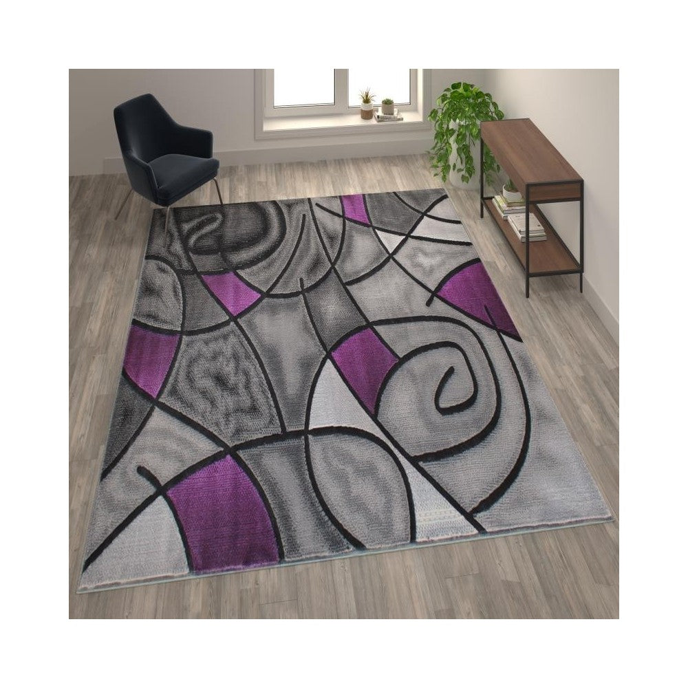 Flash Furniture Purple Rug ACD-RGTRZ860-810-PU-GG
