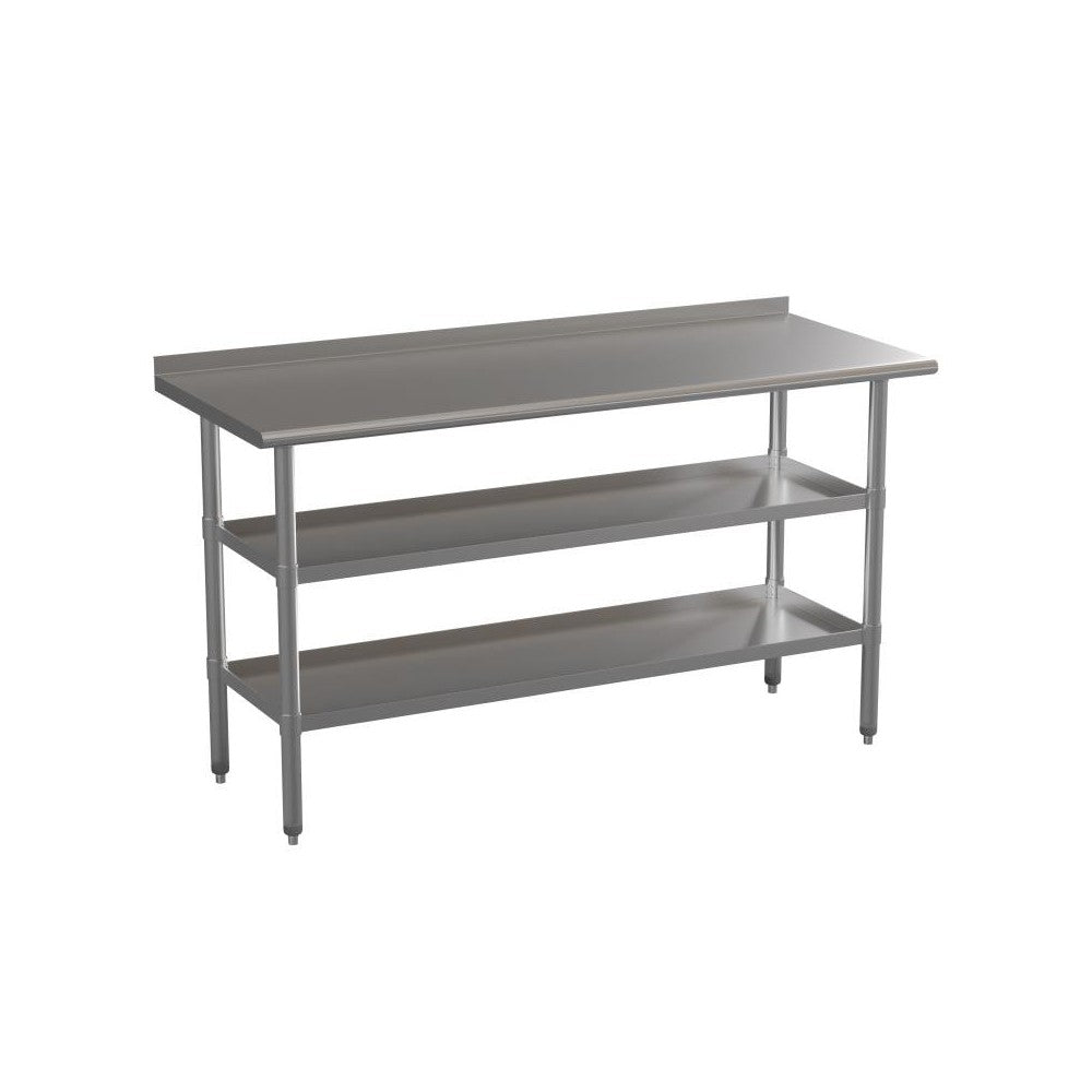 Flash Furniture Randolph Stainless Table 2 Shelf Table NH-WT-GU-2460BSP-GG