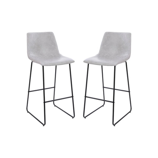 Flash Furniture Reagan 2PK 30" LT Gray Dining Stool 2-ET-ER18345-30-LG-GG