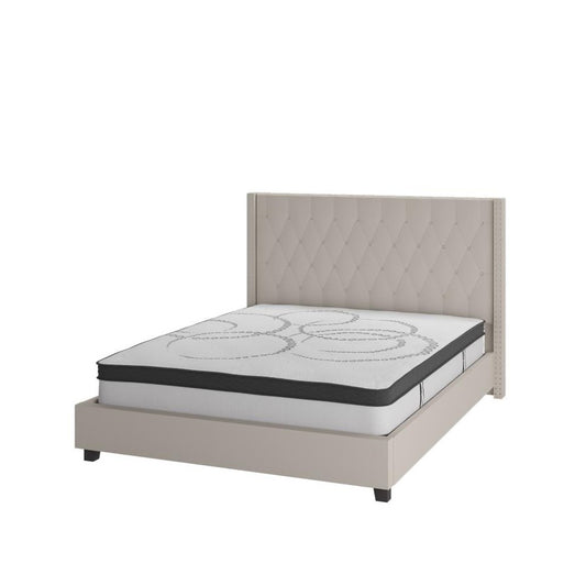 Flash Furniture Riverdale Full Platform Bed Set-Beige HG-BM10-34-GG