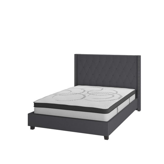 Flash Furniture Riverdale Full Platform Bed Set-Gray HG-BM10-46-GG