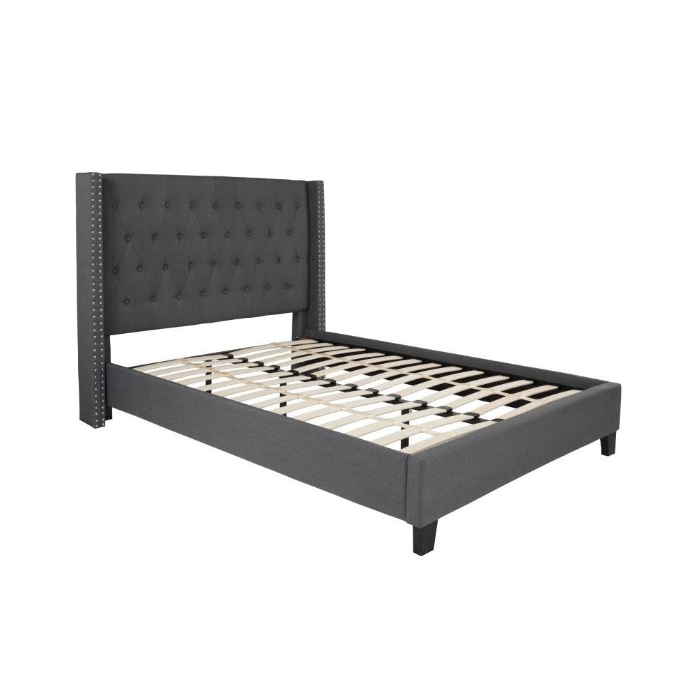 Flash Furniture Riverdale Full Platform Bed Set-Gray HG-BM10-46-GG