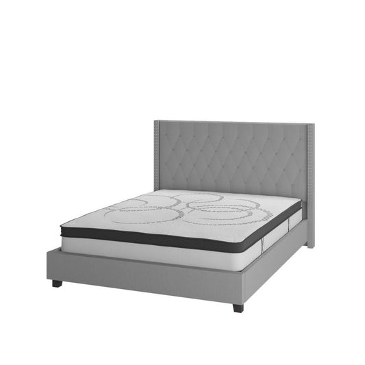 Flash Furniture Riverdale King Platform Bed Set-Gray HG-BM10-44-GG