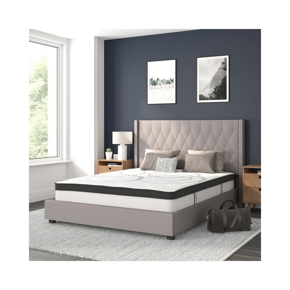 Flash Furniture Riverdale Queen Platform Bed Set-Gray HG-BM10-43-GG