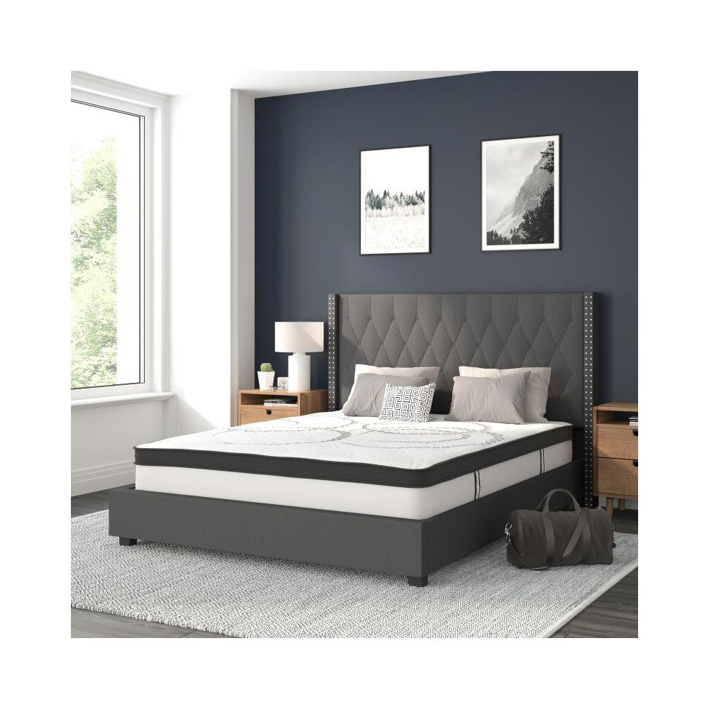 Flash Furniture Riverdale Queen Platform Bed Set-Gray HG-BM10-47-GG