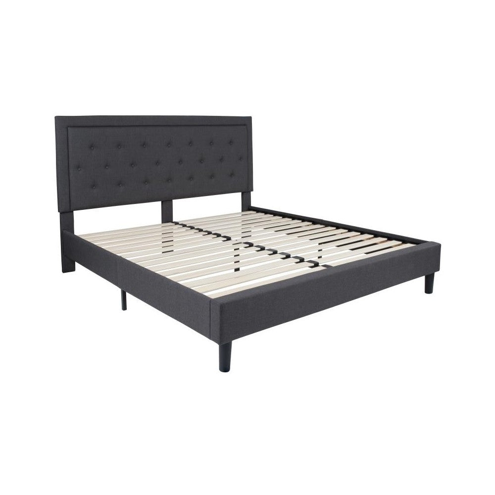 Flash Furniture Roxbury King Platform Bed Set-Gray SL-BM10-32-GG