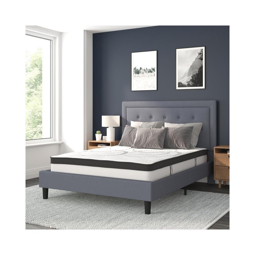 Flash Furniture Roxbury Queen Platform Bed Set-Gray SL-BM10-27-GG