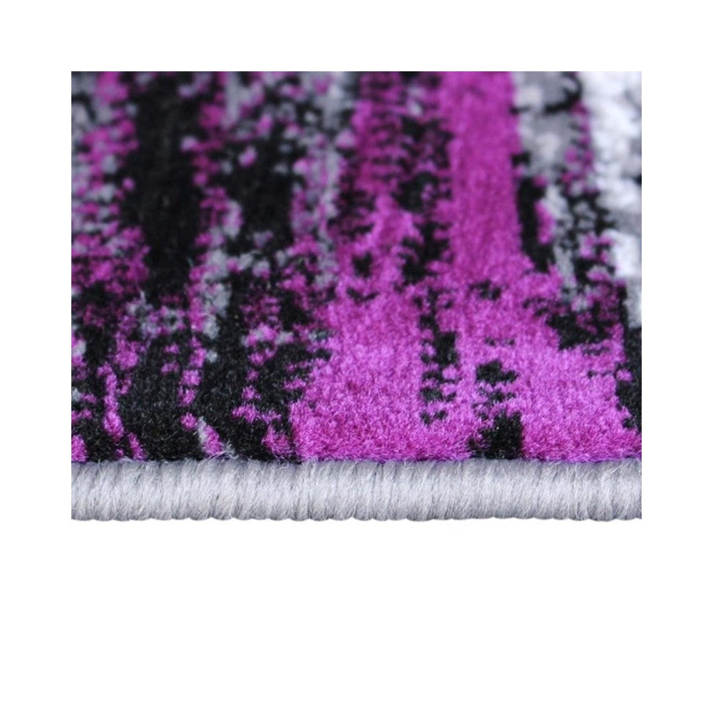 Flash Furniture Rylan Collection Purple 8x10 Abstract Rug ACD-RGTRZ863-810-PU-GG