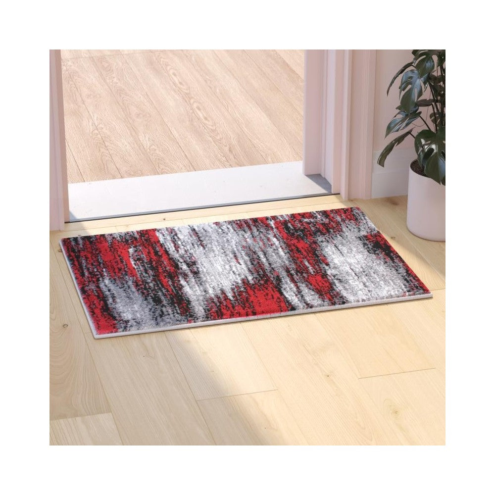 Flash Furniture Rylan Collection Red 2x3 Abstract Area Rug ACD-RGTRZ863-23-RD-GG