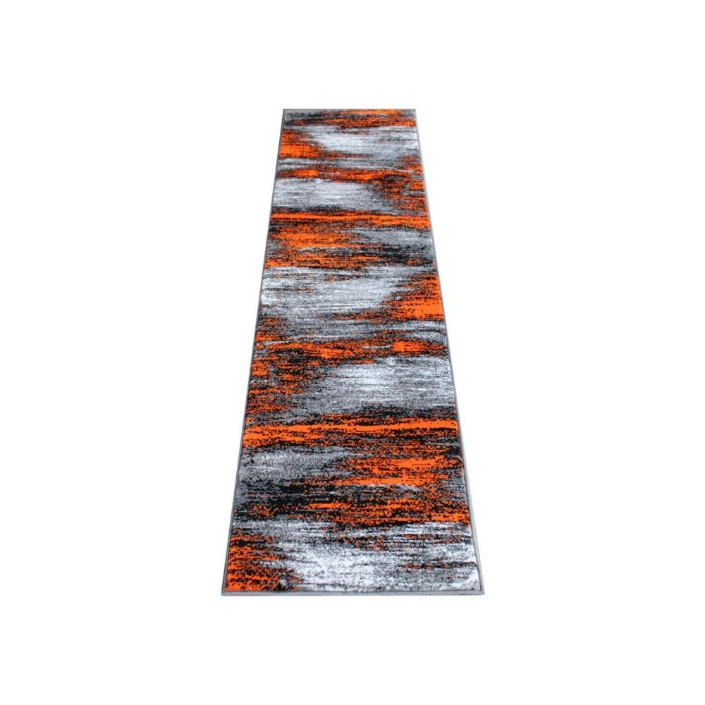 Flash Furniture Rylan Collection Red 2x7 Abstract Area Rug ACD-RGTRZ863-27-OR-GG