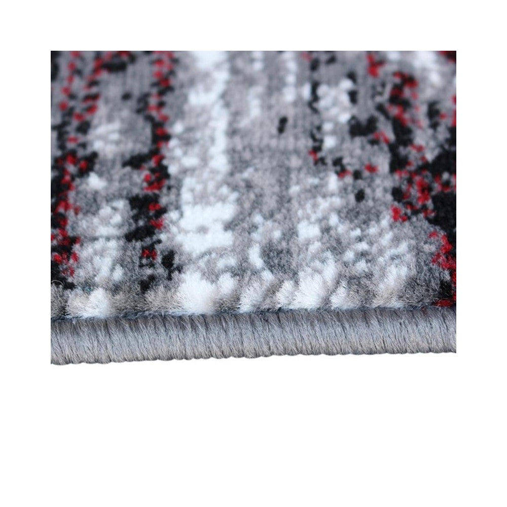 Flash Furniture Rylan Collection Red 5x7 Abstract Area Rug ACD-RGTRZ863-57-RD-GG