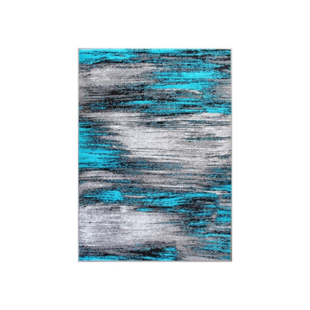Flash Furniture Rylan Collection Turquoise 6x9 Abstract Rug ACD-RG1100-69-TQ-GG