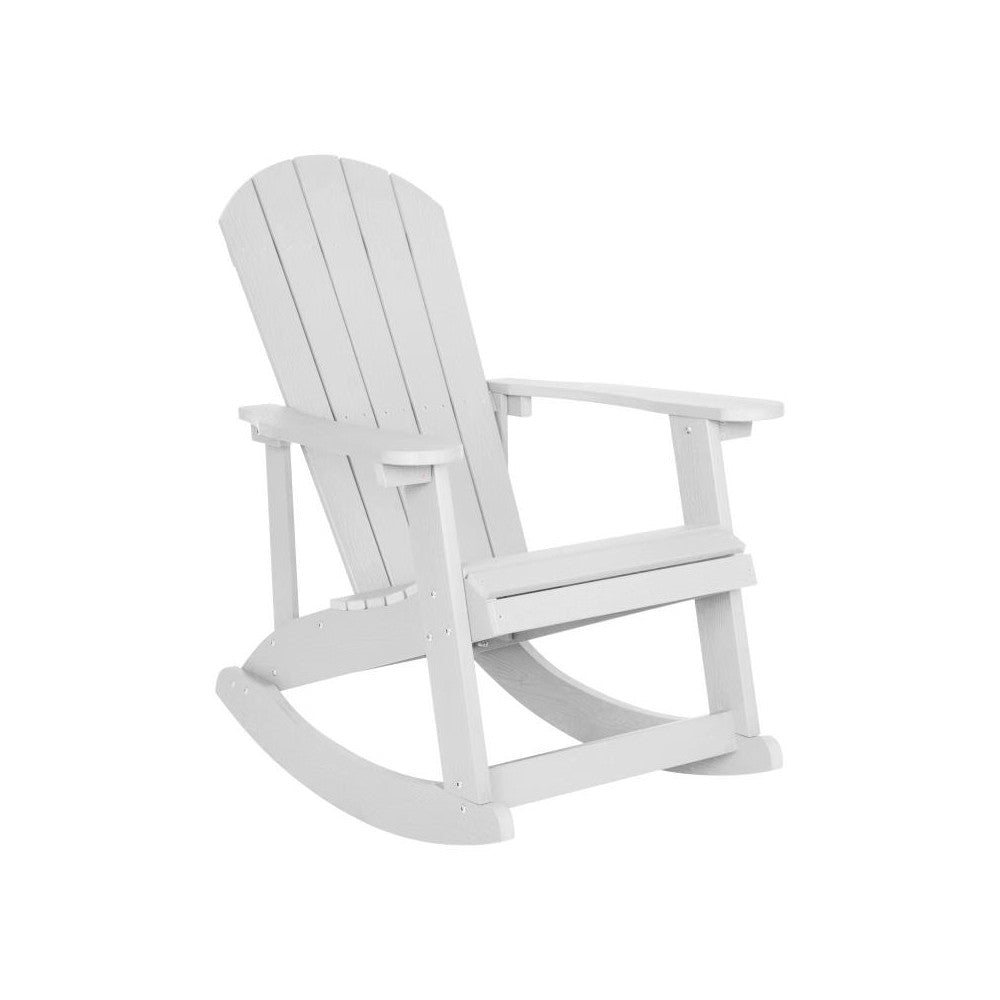 Flash Furniture Savannah 2PK White Rockers-Fire Pit JJ-C147052-202-WH-GG