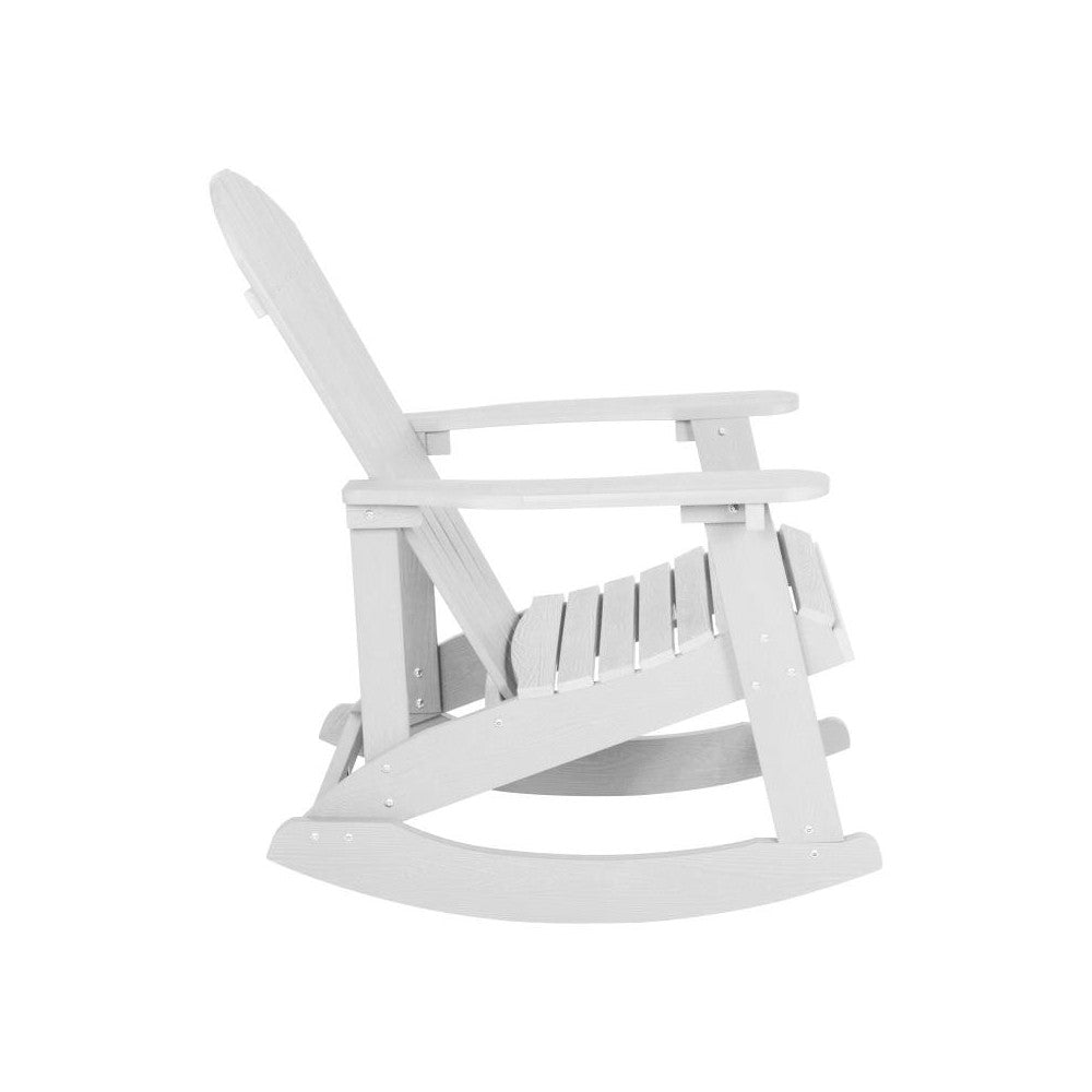Flash Furniture Savannah White Resin Rocking Chair JJ-C14705-WH-GG