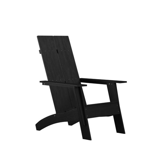 Flash Furniture Sawyer Black Modern Adirondack Chair JJ-C14509-BK-GG