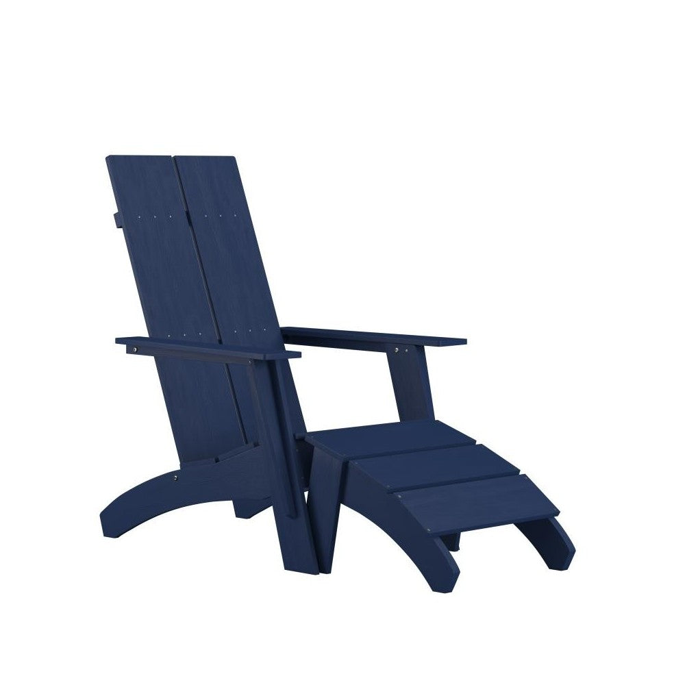 Flash Furniture Sawyer Navy Chair & Ottoman Set JJ-C14509-14309-NV-GG