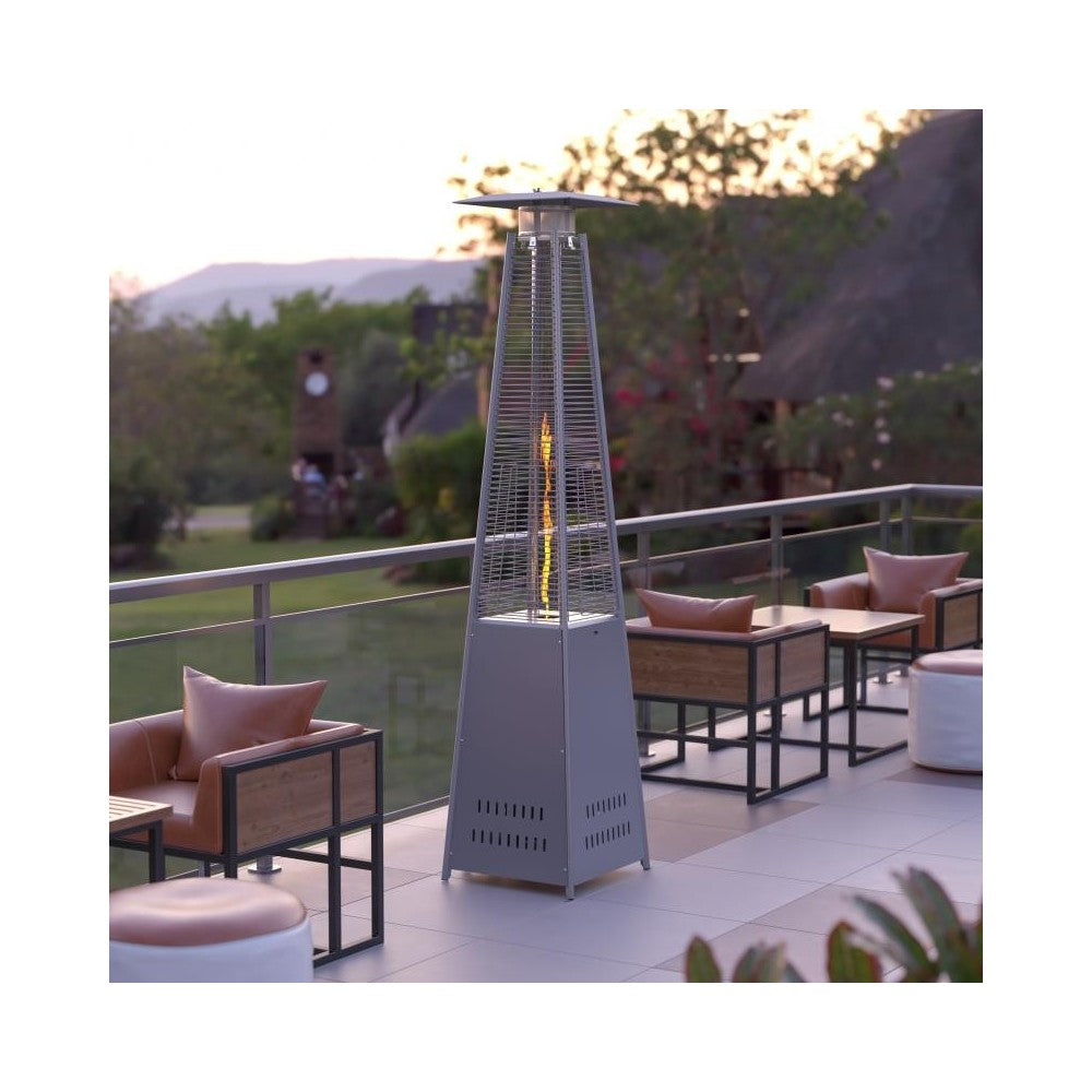 Flash Furniture Sol Silver Outdoor Patio Heater NAN-FSDC-01-SL-GG