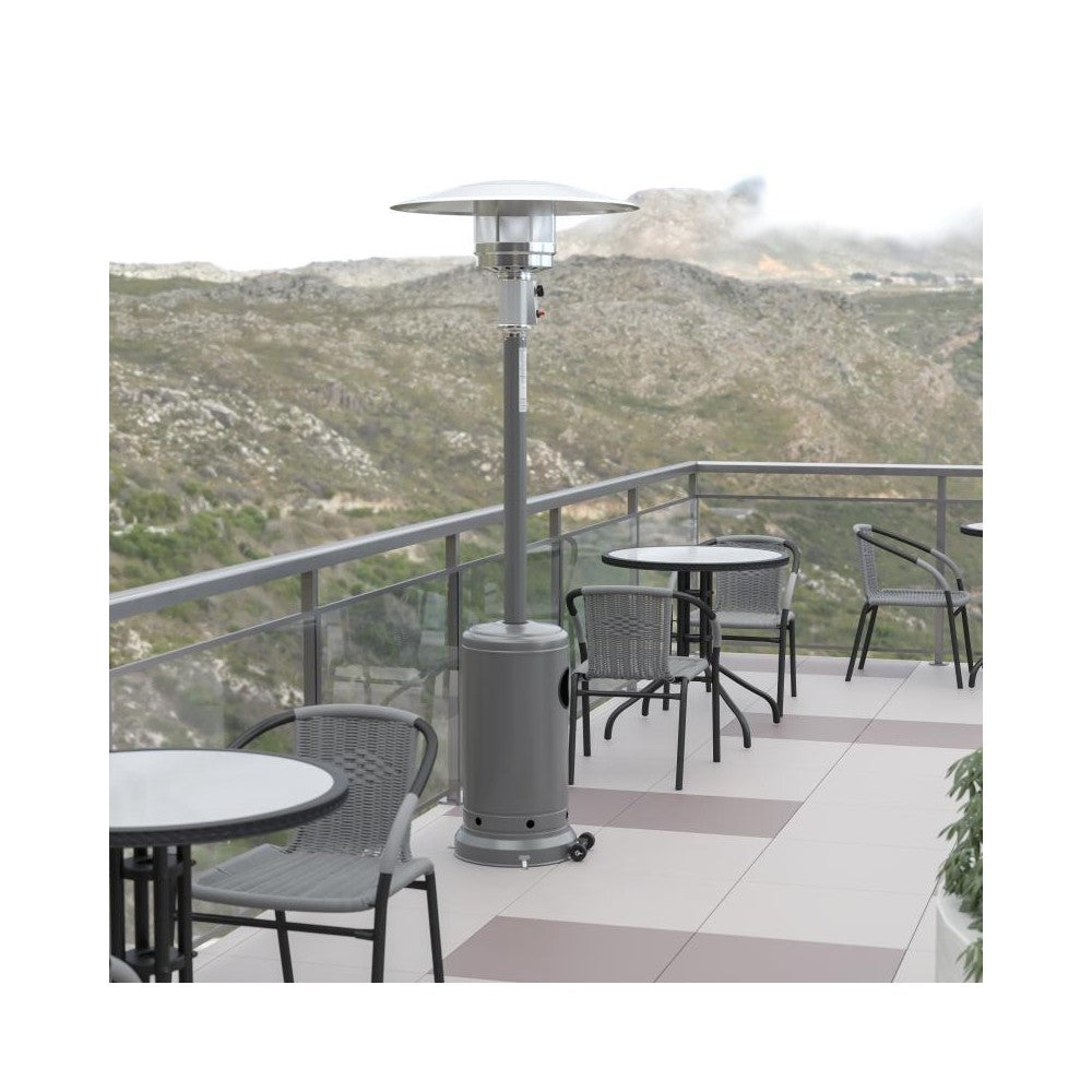 Flash Furniture Sol Silver Outdoor Patio Heater NAN-HSS-AGH-SL-GG