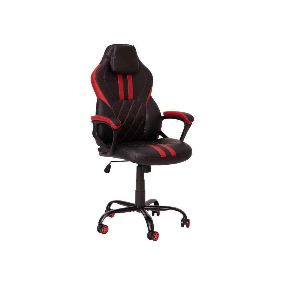 Flash Furniture Stone Black/Red Swivel Gaming Chair UL-A072-BK-GG