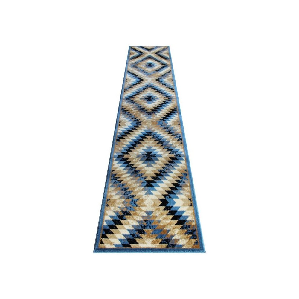 Flash Furniture Teagan Collection Blue 2' x 11' Area Rug OKR-RG1106-211-BL-GG