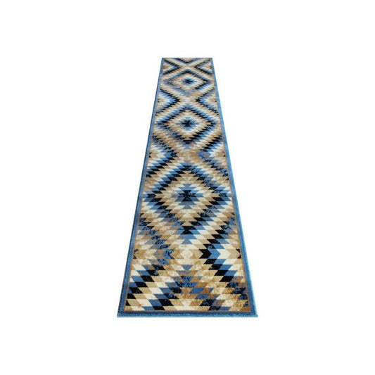 Flash Furniture Teagan Collection Blue 2' x 11' Area Rug OKR-RG1106-211-BL-GG