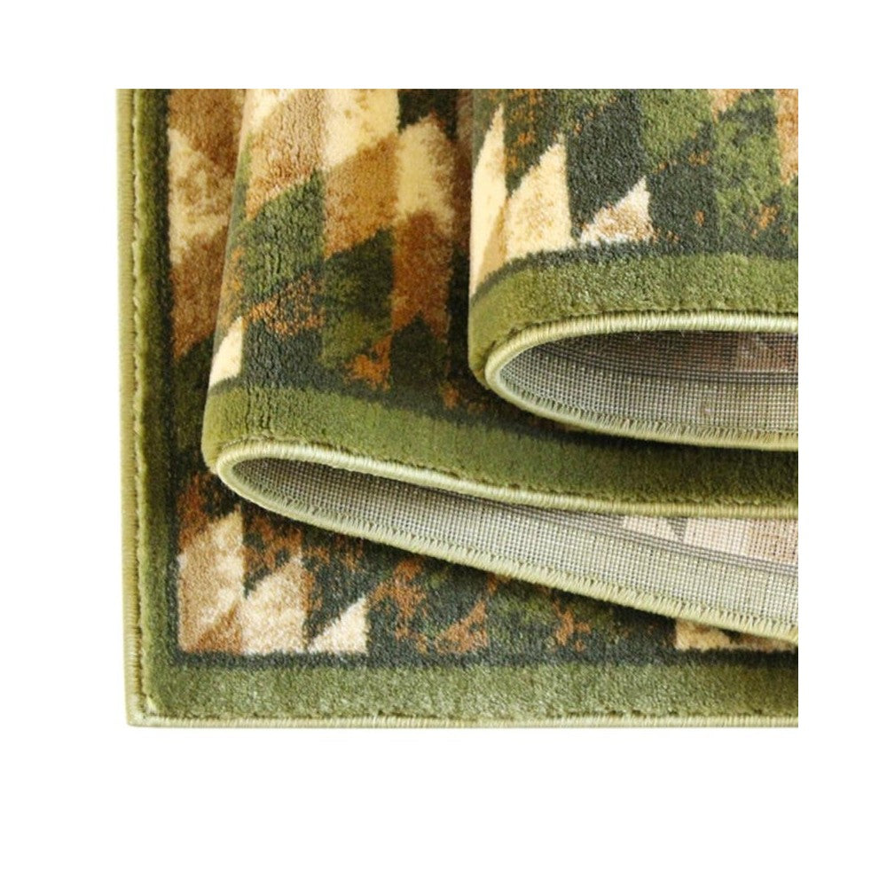 Flash Furniture Teagan Collection Green 2' x 11' Area Rug OKR-RG1106-211-GN-GG