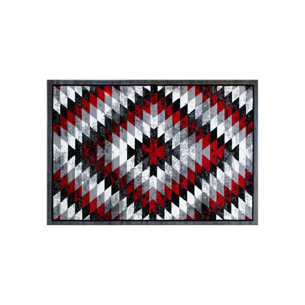 Flash Furniture Teagan Collection Red 5' x 7' Area Rug OKR-RG1106-57-RD-GG