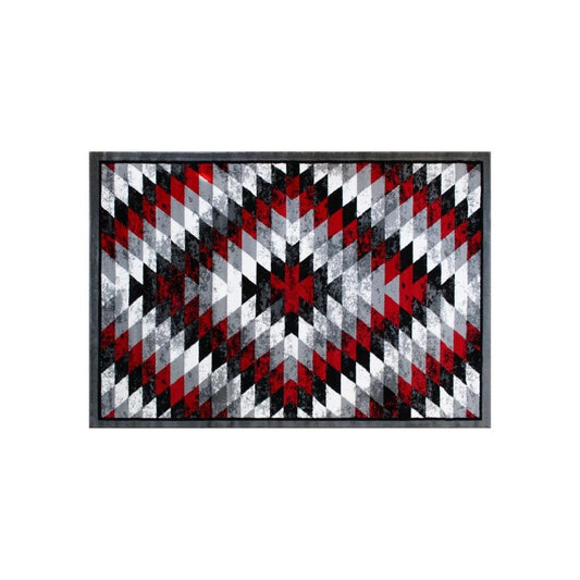 Flash Furniture Teagan Collection Red 5' x 7' Area Rug OKR-RG1106-57-RD-GG