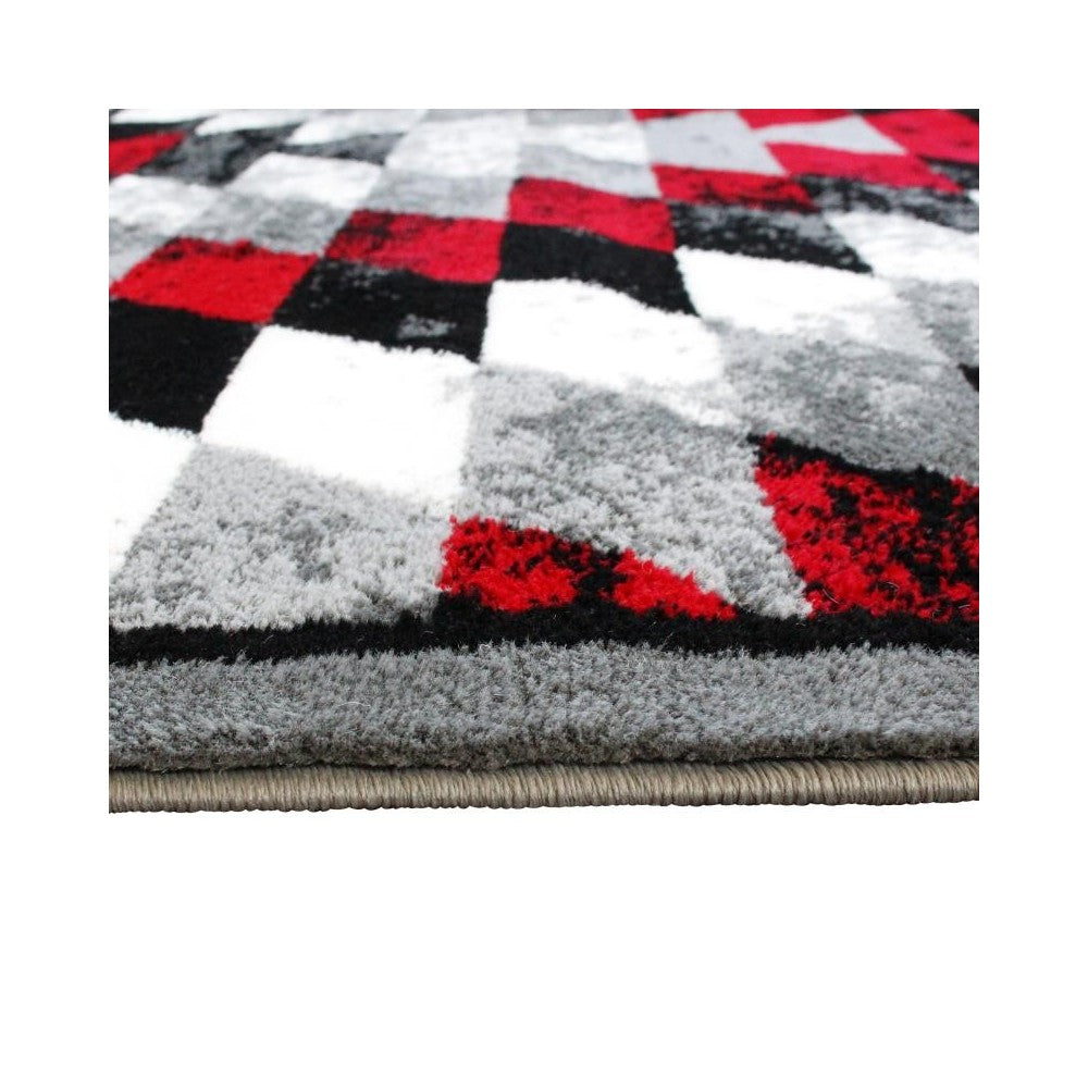 Flash Furniture Teagan Collection Red 5' x 7' Area Rug OKR-RG1106-57-RD-GG