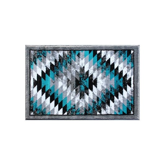 Flash Furniture Teagan Collection Turquoise 2' x 3' Area Rug OKR-RG1106-23-TQ-GG