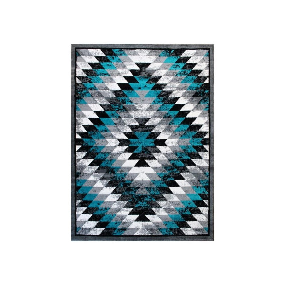 Flash Furniture Teagan Collection Turquoise 6' x 9' Area Rug OKR-RG1106-69-TQ-GG