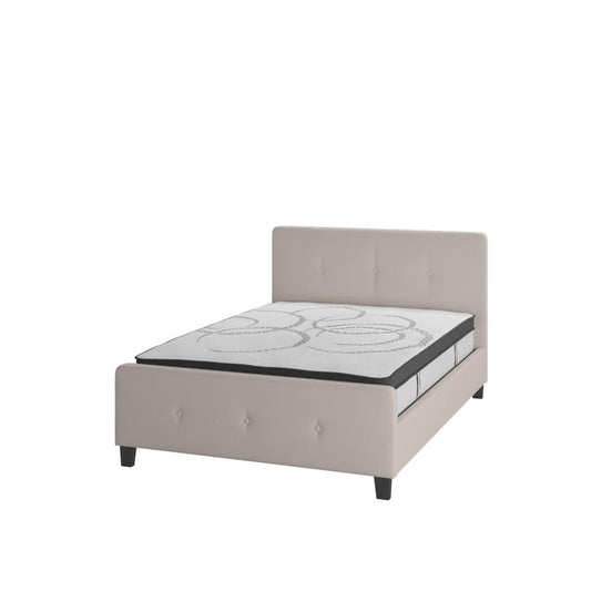 Flash Furniture Tribeca Full Platform Bed Set-Beige HG-BM10-18-GG
