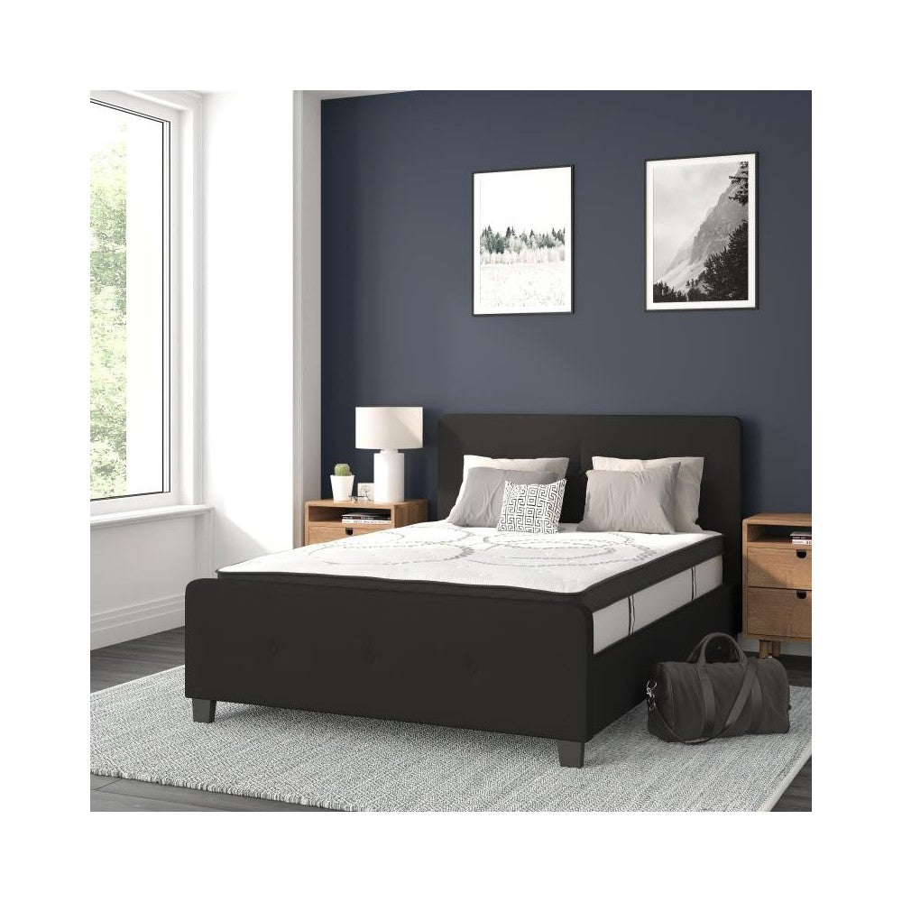 Flash Furniture Tribeca Full Platform Bed Set-Black HG-BM10-22-GG